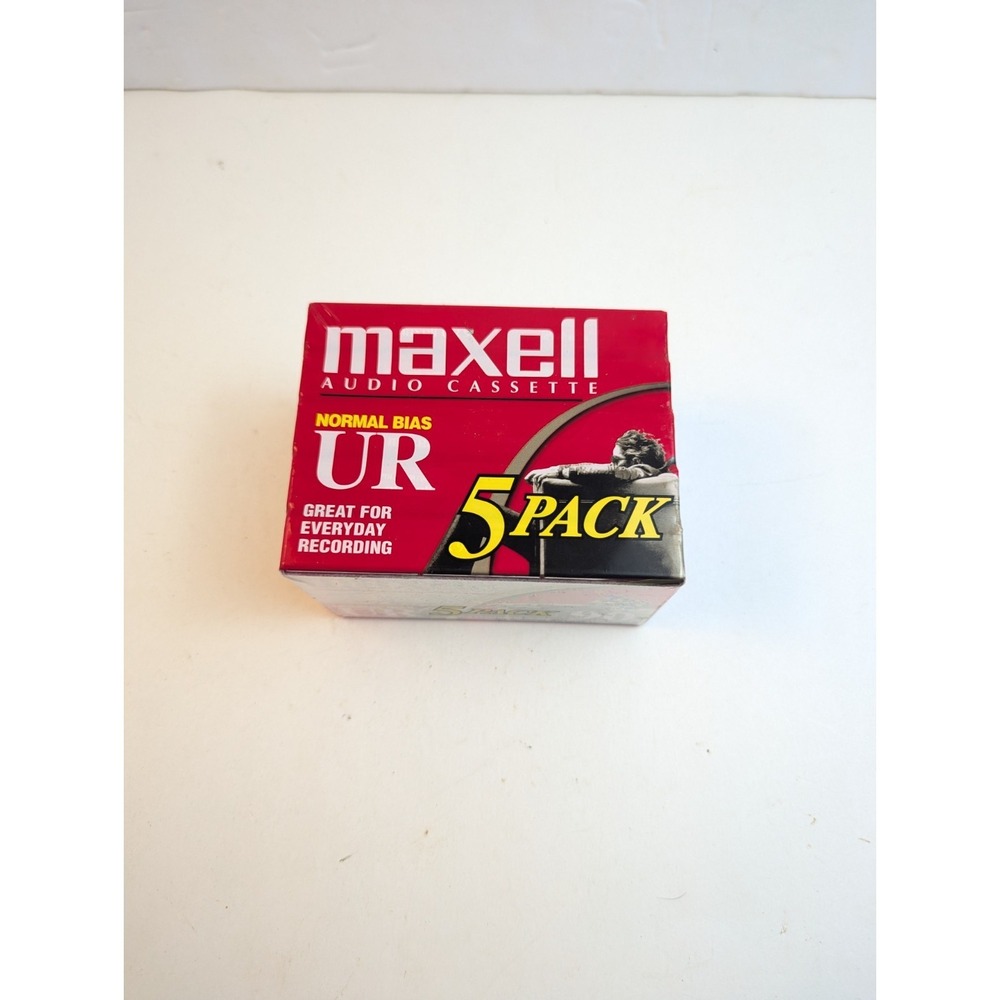 Maxell UR 60 Minute 5 Packs Blank Audio Cassette Tapes Normal Bias Type‎ I